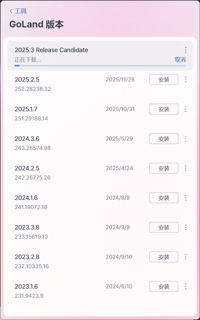 Goland Toolbox 安装界面